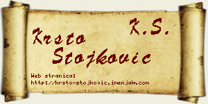 Krsto Stojković vizit kartica